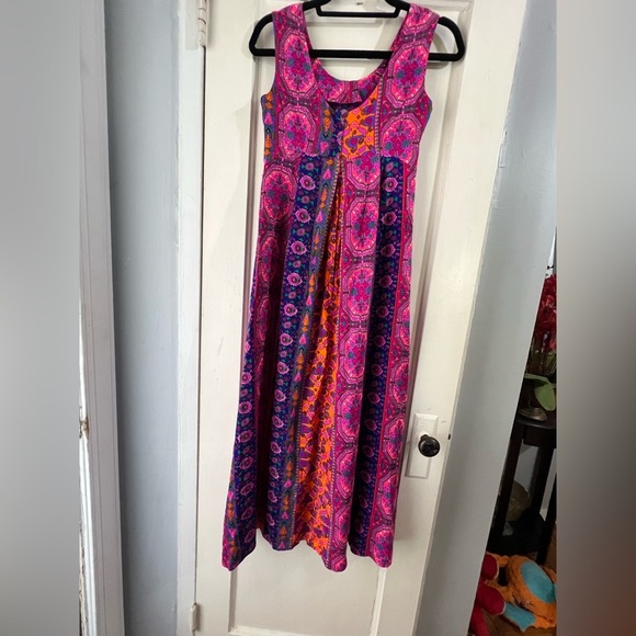 Vintage Made in Hawaii Tropical Maxi Dress 6 - Picture 9 of 11